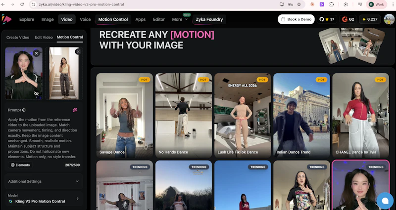 Zyka.ai screenshot 2