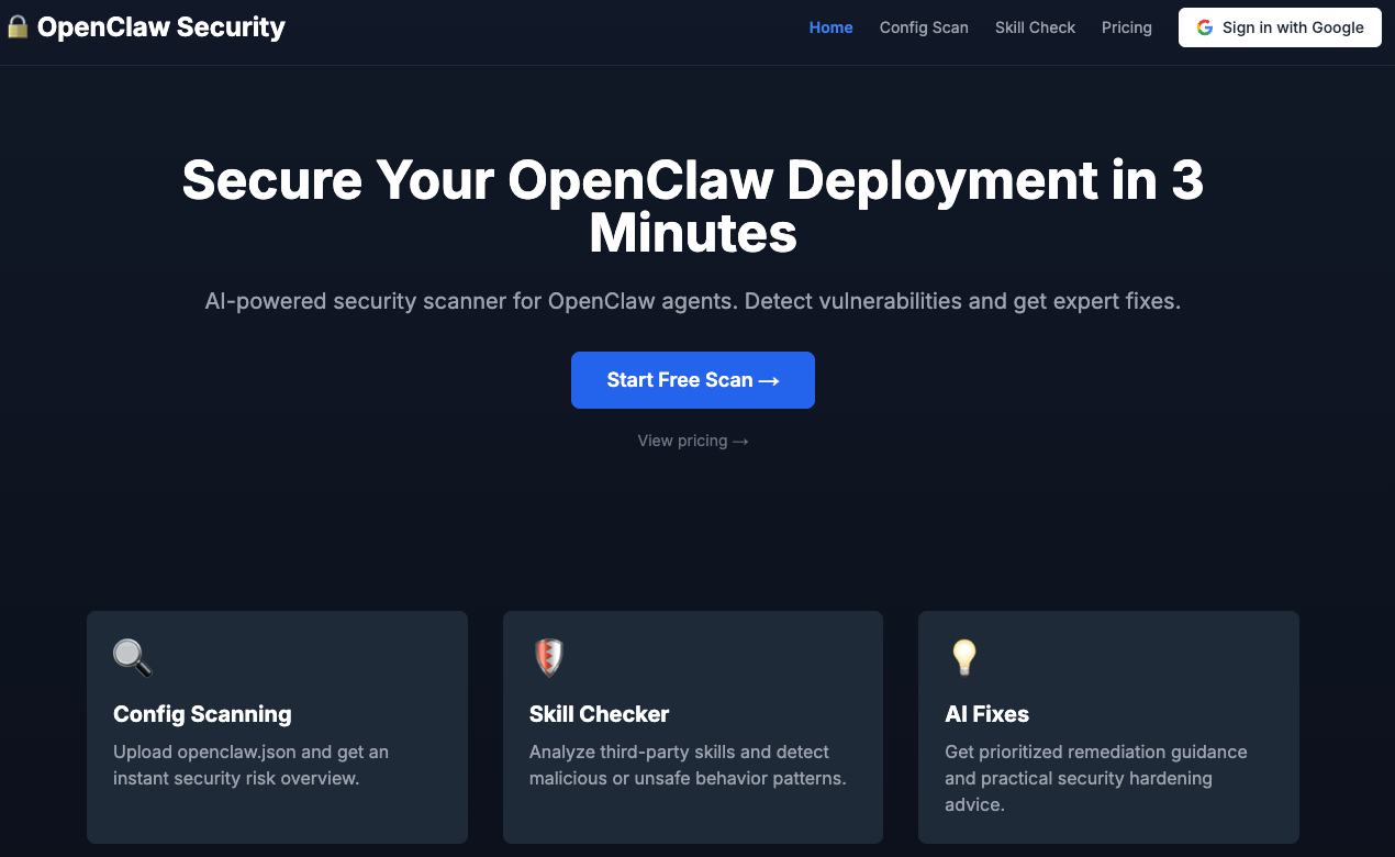 OpenClaw Security Scanner gallery image
