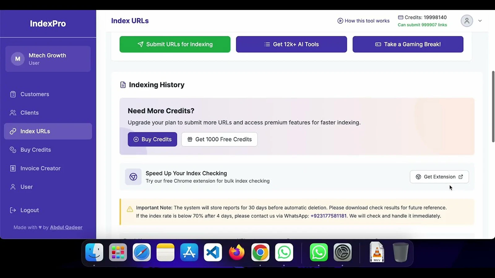 Indexpro screenshot 1 (video preview)