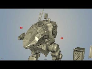Mechwarrior Catapult Toy - 3D Printed and Painted gallery image