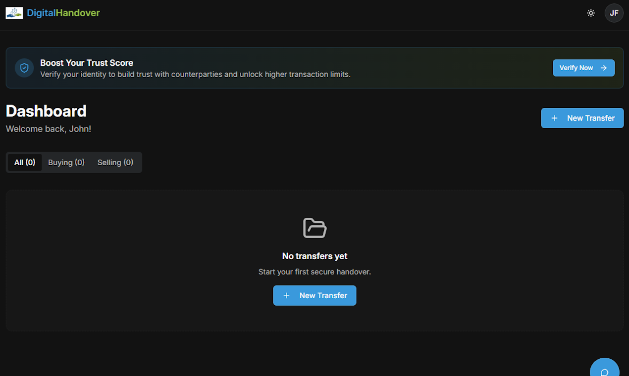 DigitalHandover - Product Hunt launch logo and brand identity