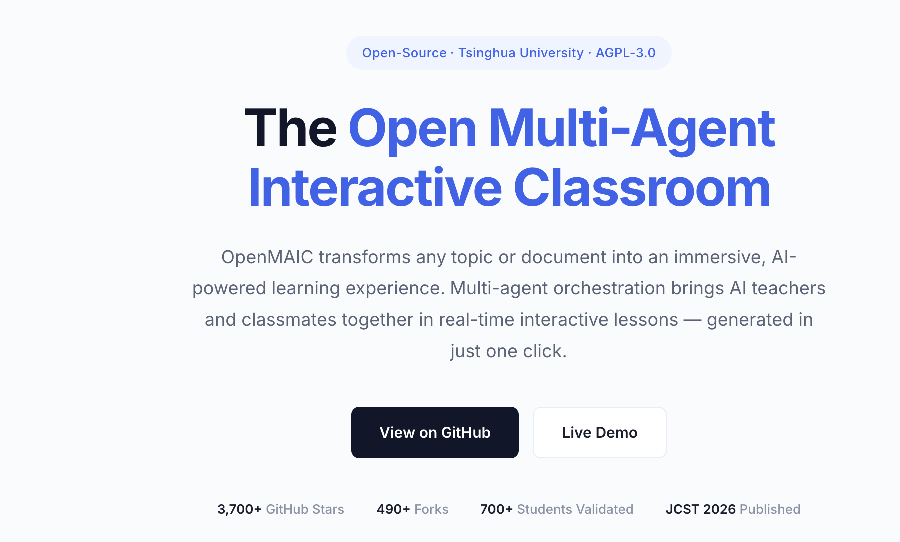 OpenMAIC: AI Interactive Classrooms media 4