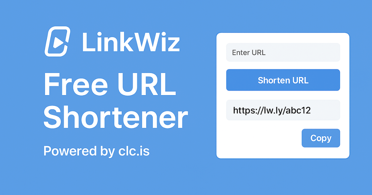 Média Linkwiz - Raccourcissement URL simple et sûr 1