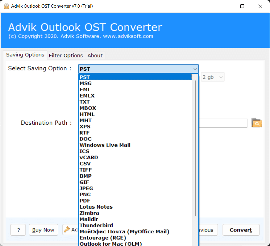 Media Advik OST ke PST Converter - Tukar Outlook Offline OST File ke dalam format PST. 3