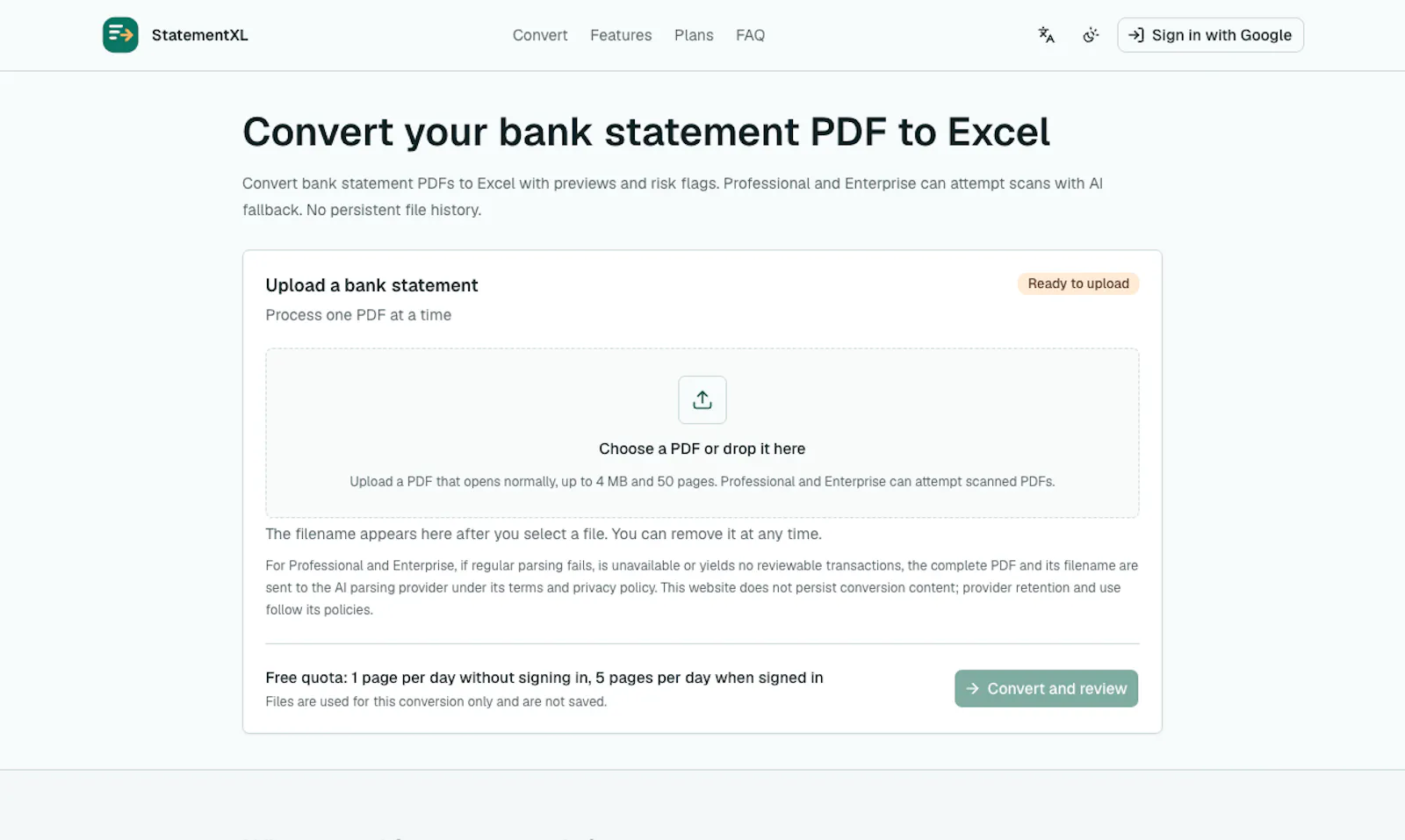 StatementXL screenshot 2