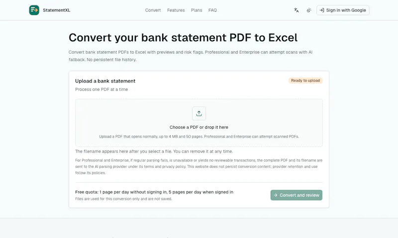 StatementXL screenshot 2