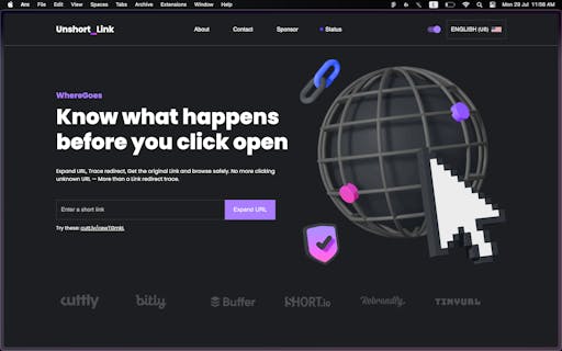 檢查網址,解答數學,安排行程【ProductHunt 每周精選工具#009】 4 UnshortLink 預覽#03
