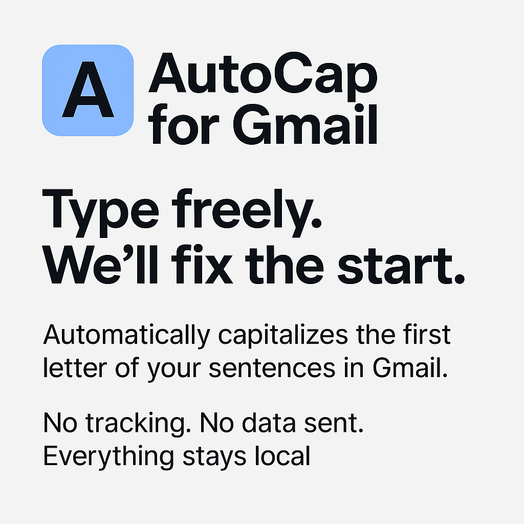 AutoCap for Gmail logo