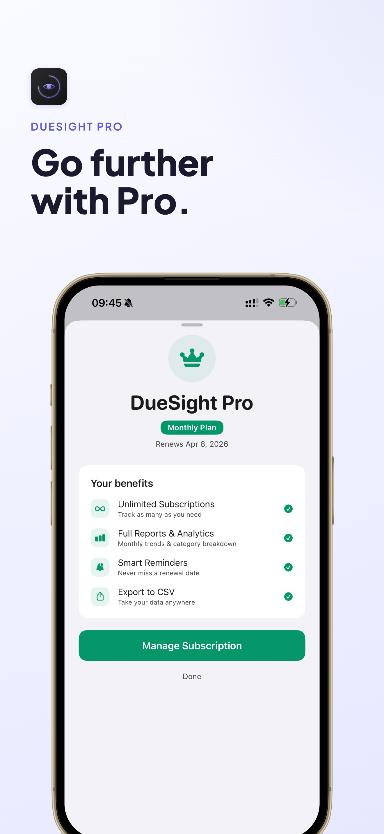 DueSight – Private Subscription Tracker gallery image