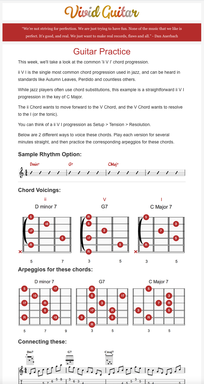 Vivid Guitar Newsletter gallery image