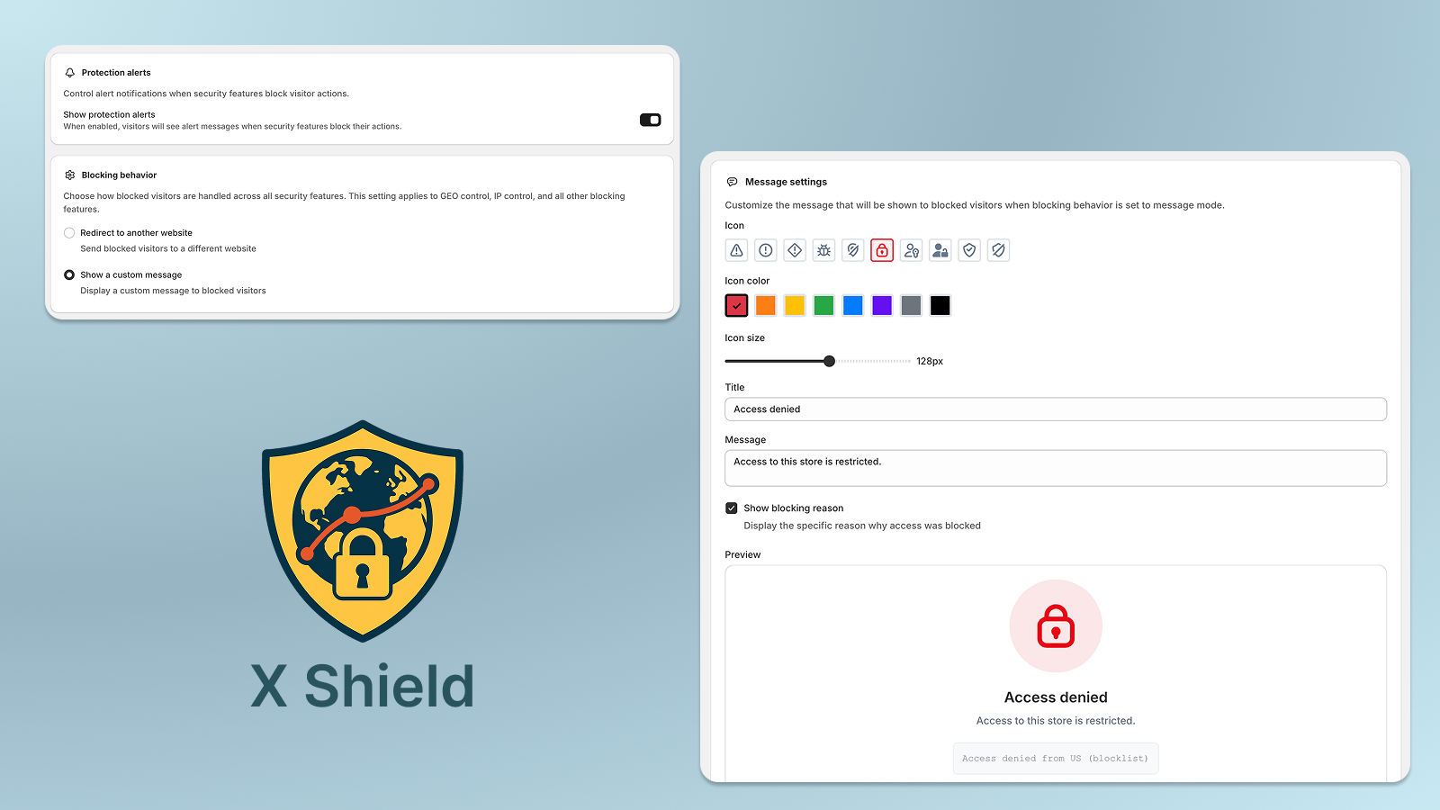 X Shield - Shopify Store Guard gallery image