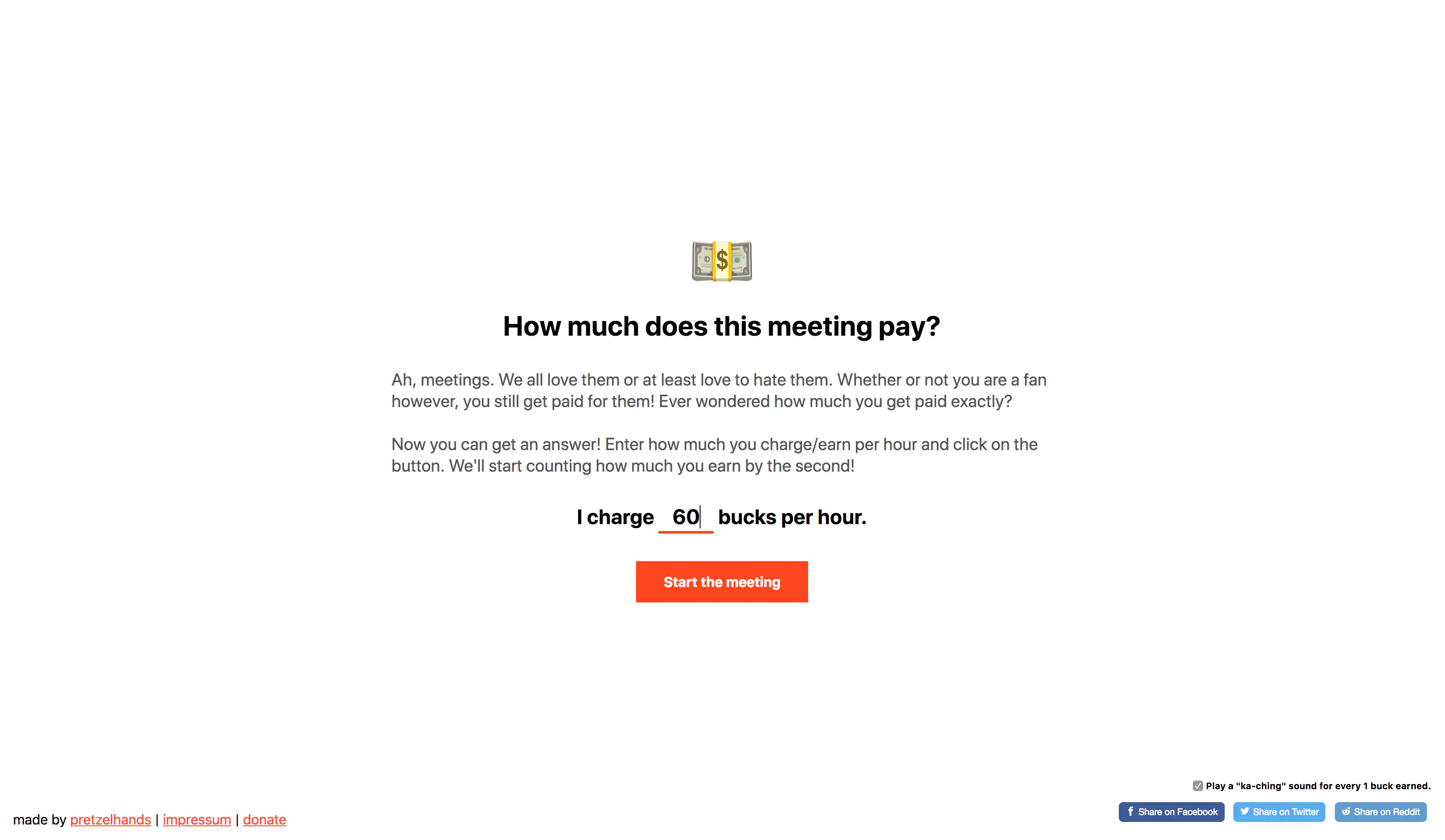 How much does this meeting pay? Image