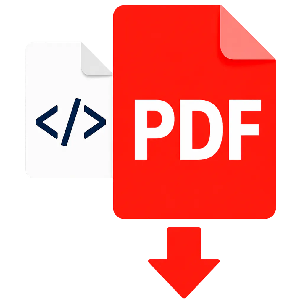 HTML to PDF Converter: Upload Paste Code logo