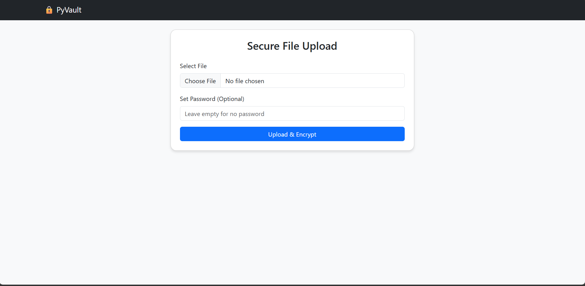 PyVault - Main product screenshot demonstrating key features and user interface