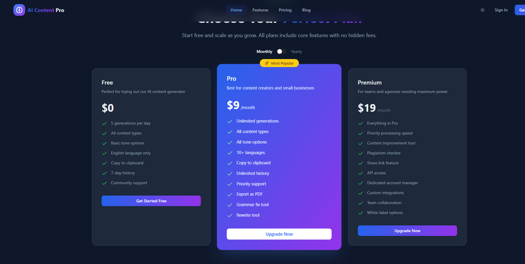 AI Content Generator SaaS Kit gallery image