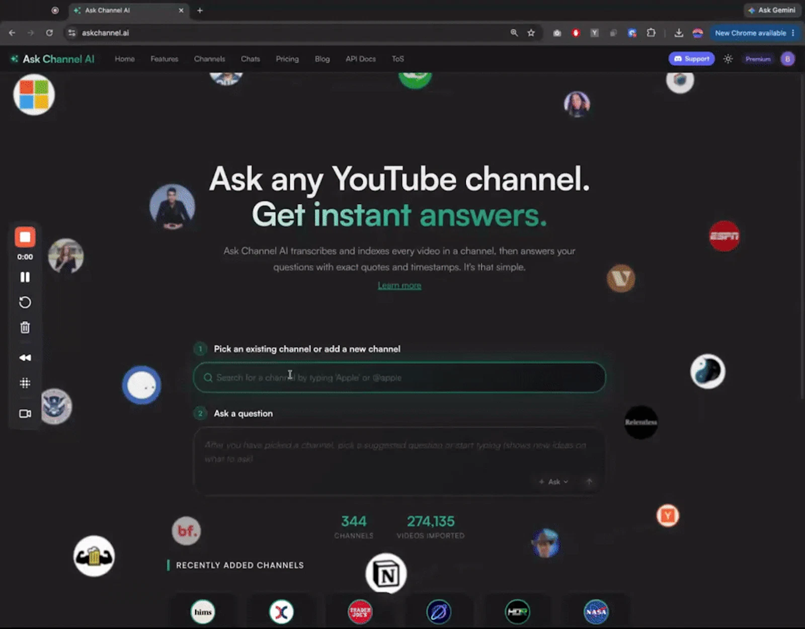 Introducing Ask Channel AI screenshot 1 (video preview)