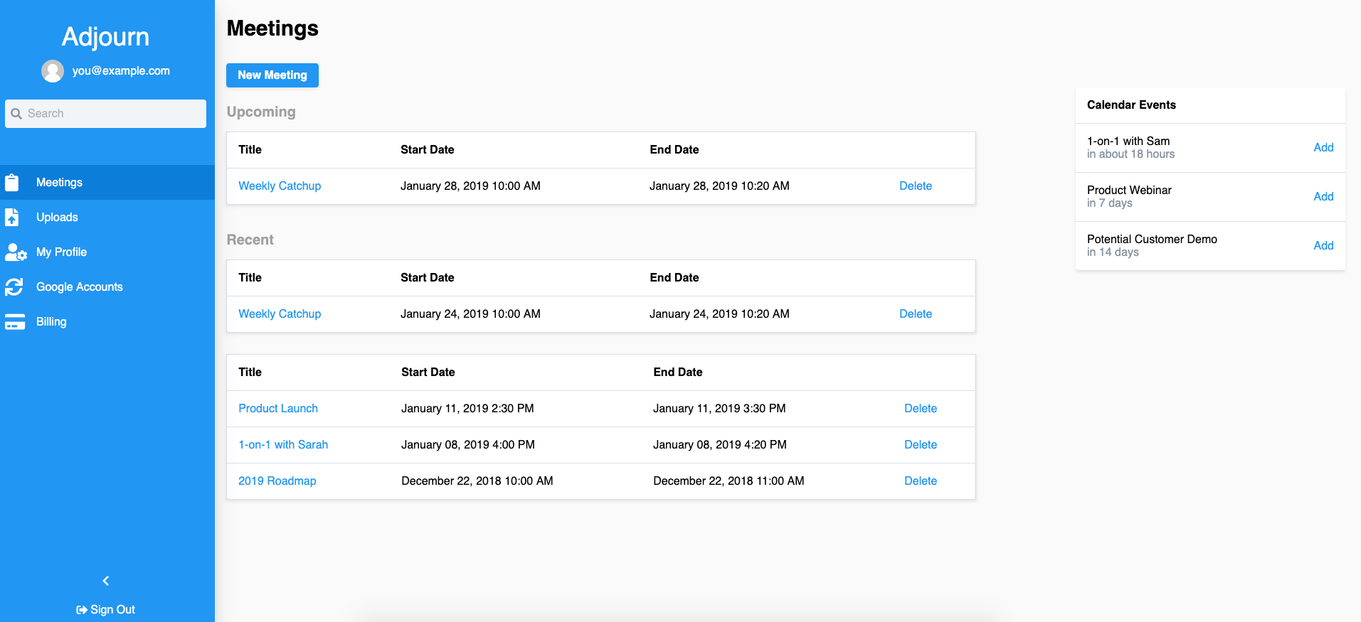 Adjourn gallery image