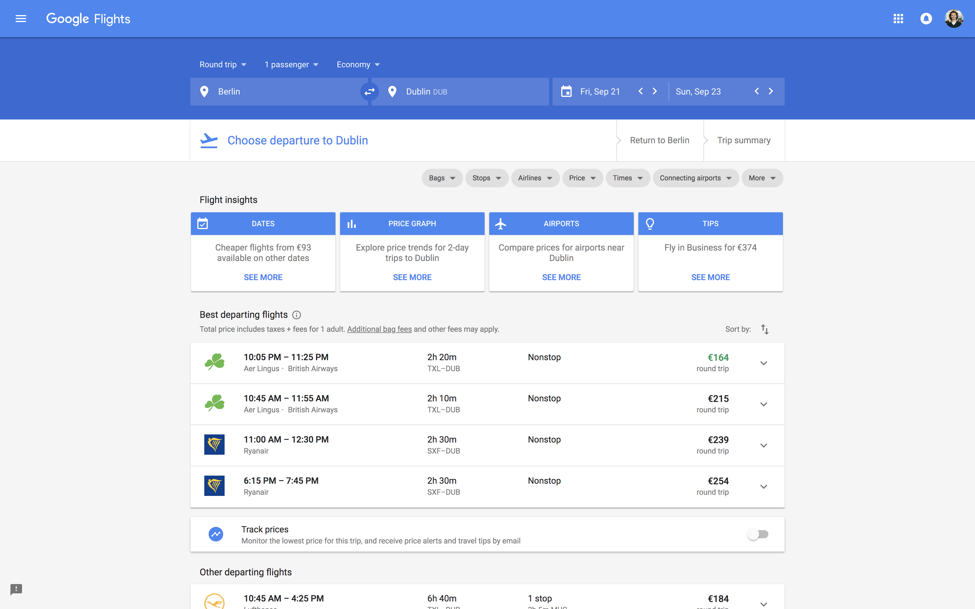 Google Flights 2.0 gallery image