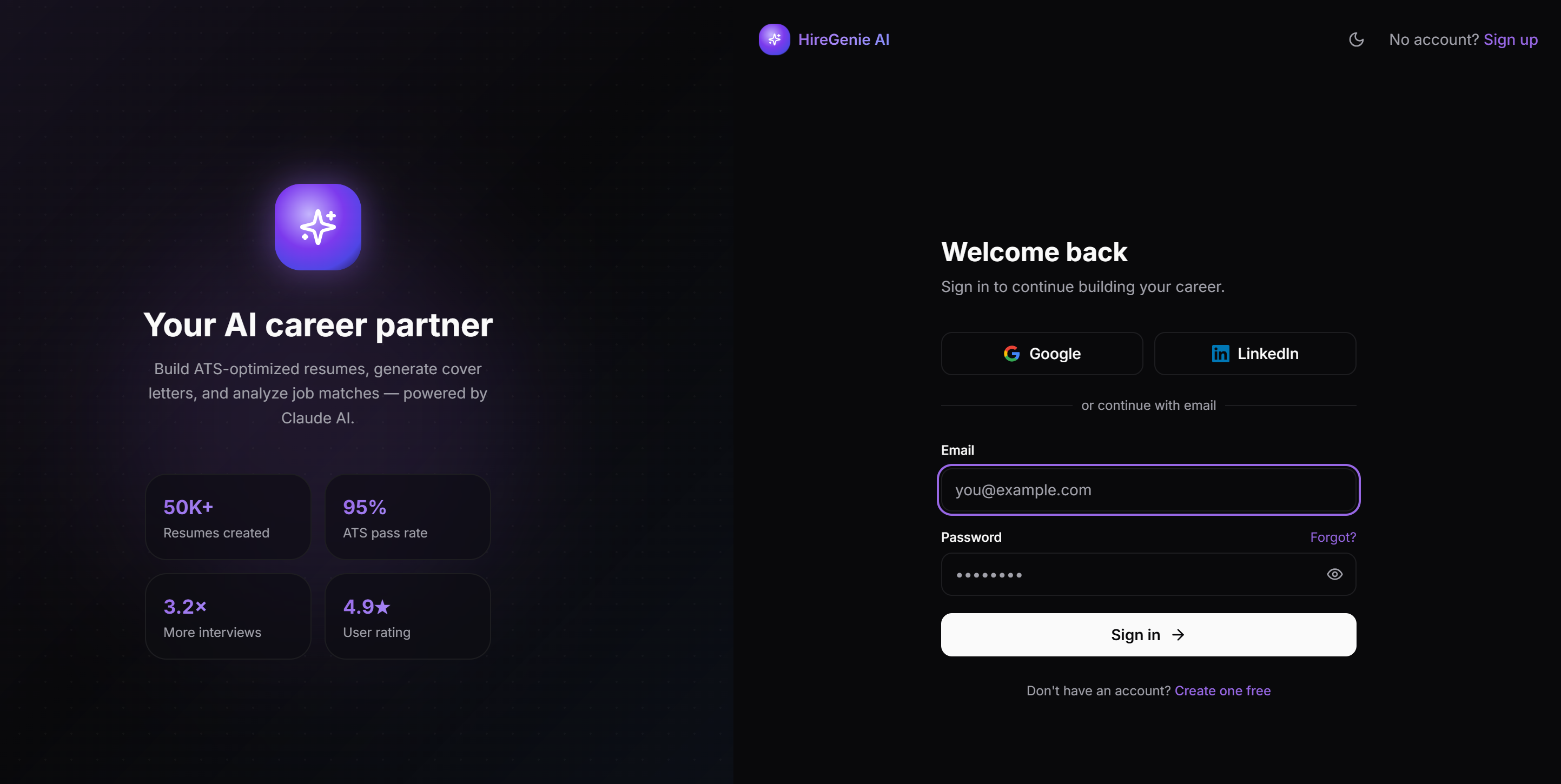 HireGenie–AI-Powered Resume ATS Checker - Screenshot 5 showing product features and functionality