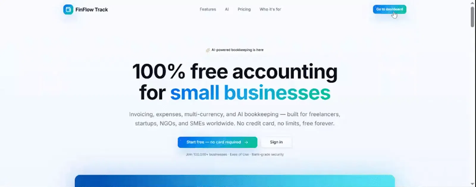 FinFlow Track screenshot 1 (video preview)