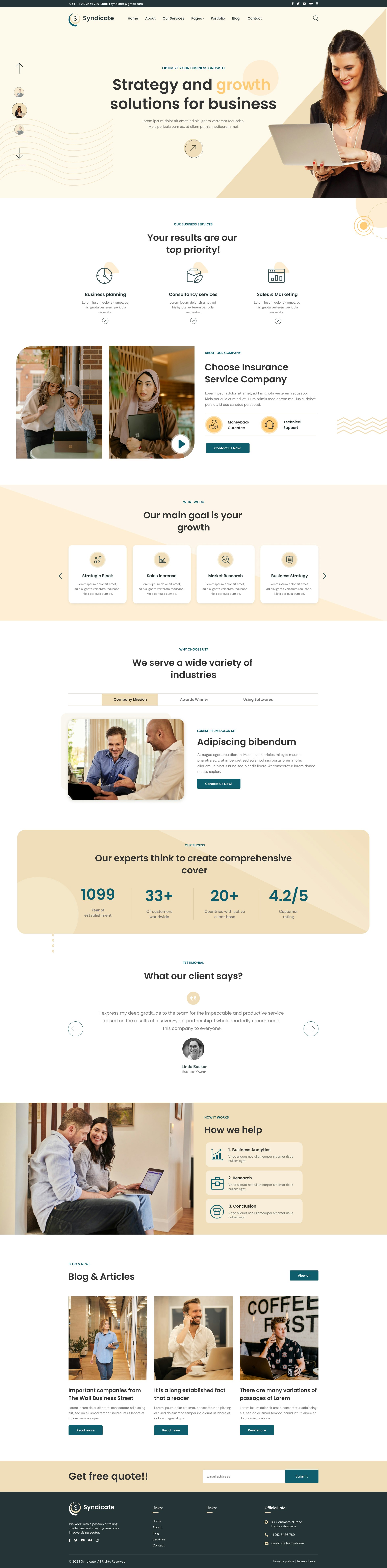 Templat laman web perundingan perniagaan media 5