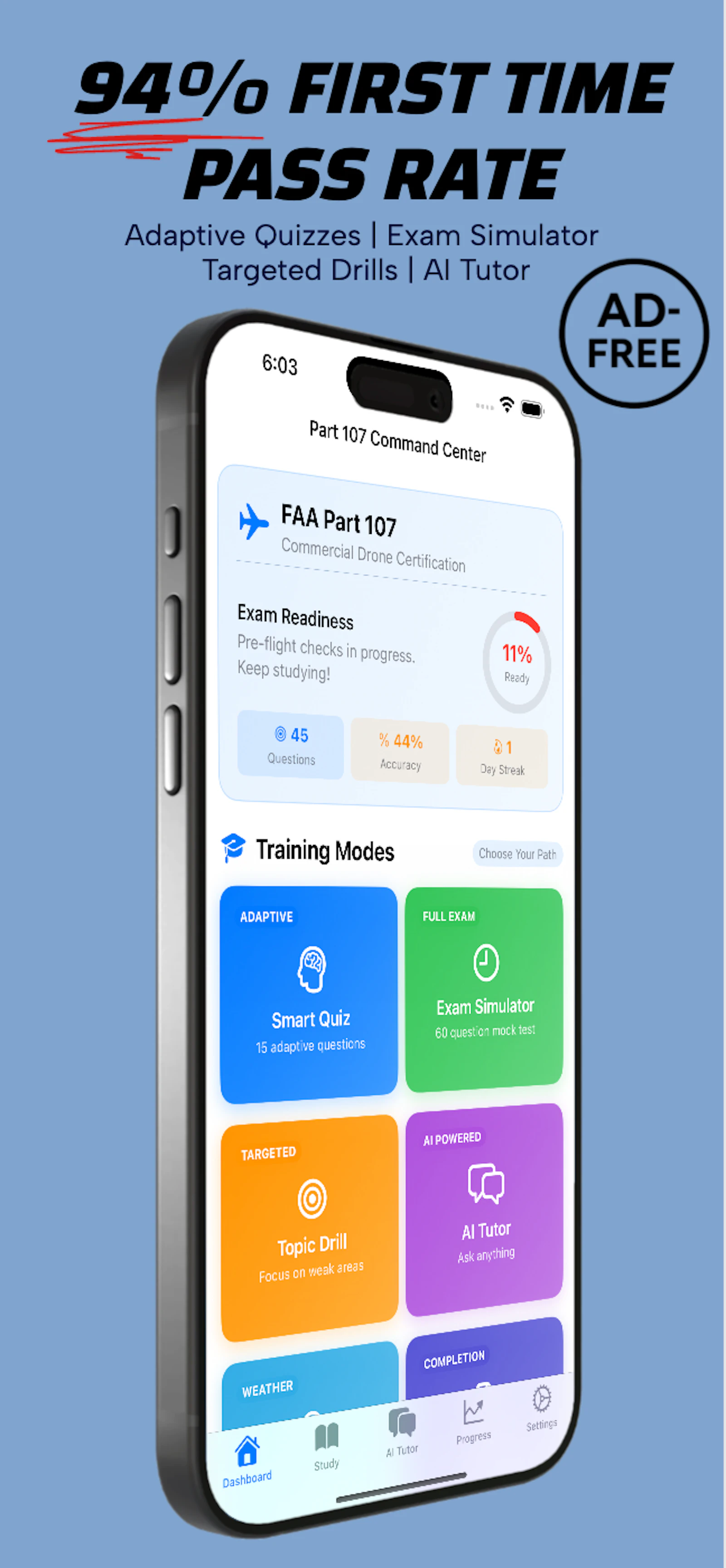 Part 107 Prep App screenshot 1