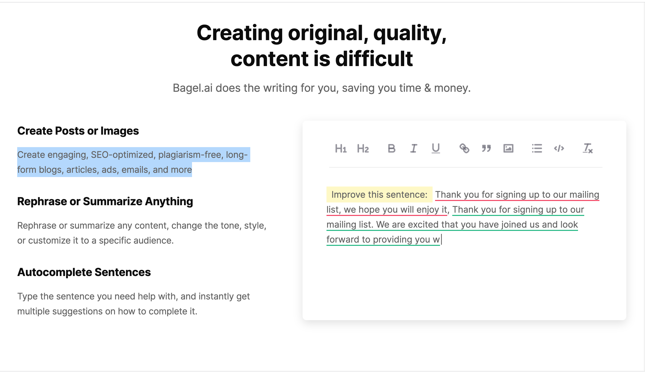 Bagel.ai - Schrijf beter en sneller met AI, bespaar tijd. media 2