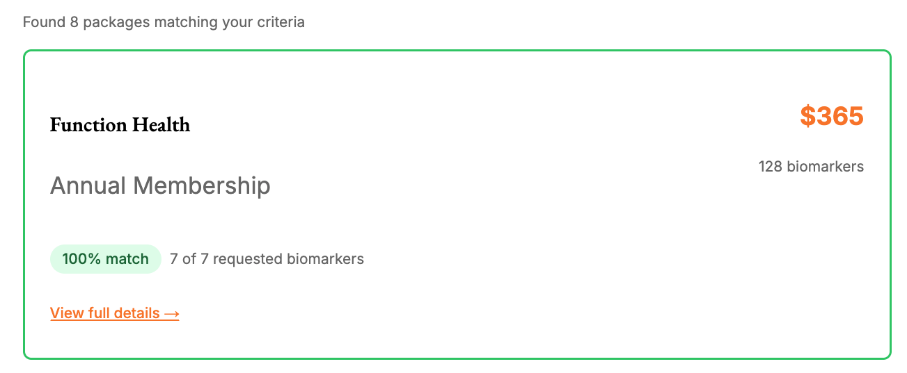 Blood Test Comparison gallery image