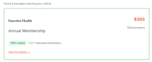 Blood Test Comparison gallery image