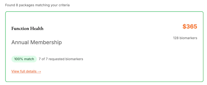 Blood Test Comparison screenshot 2