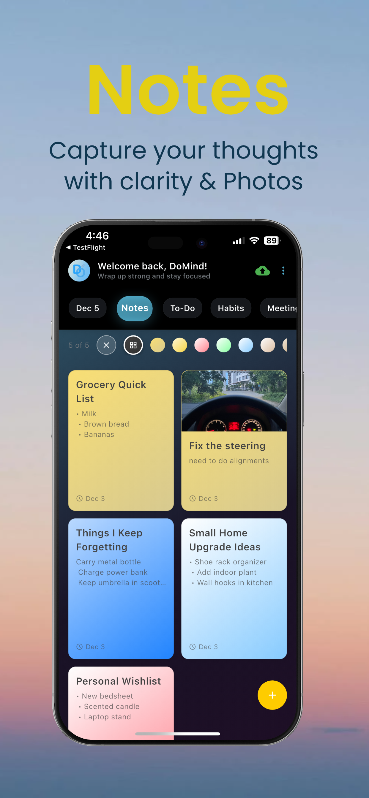 DoMind: Your life, beautifully organized - Screenshot 2 showing product features and functionality