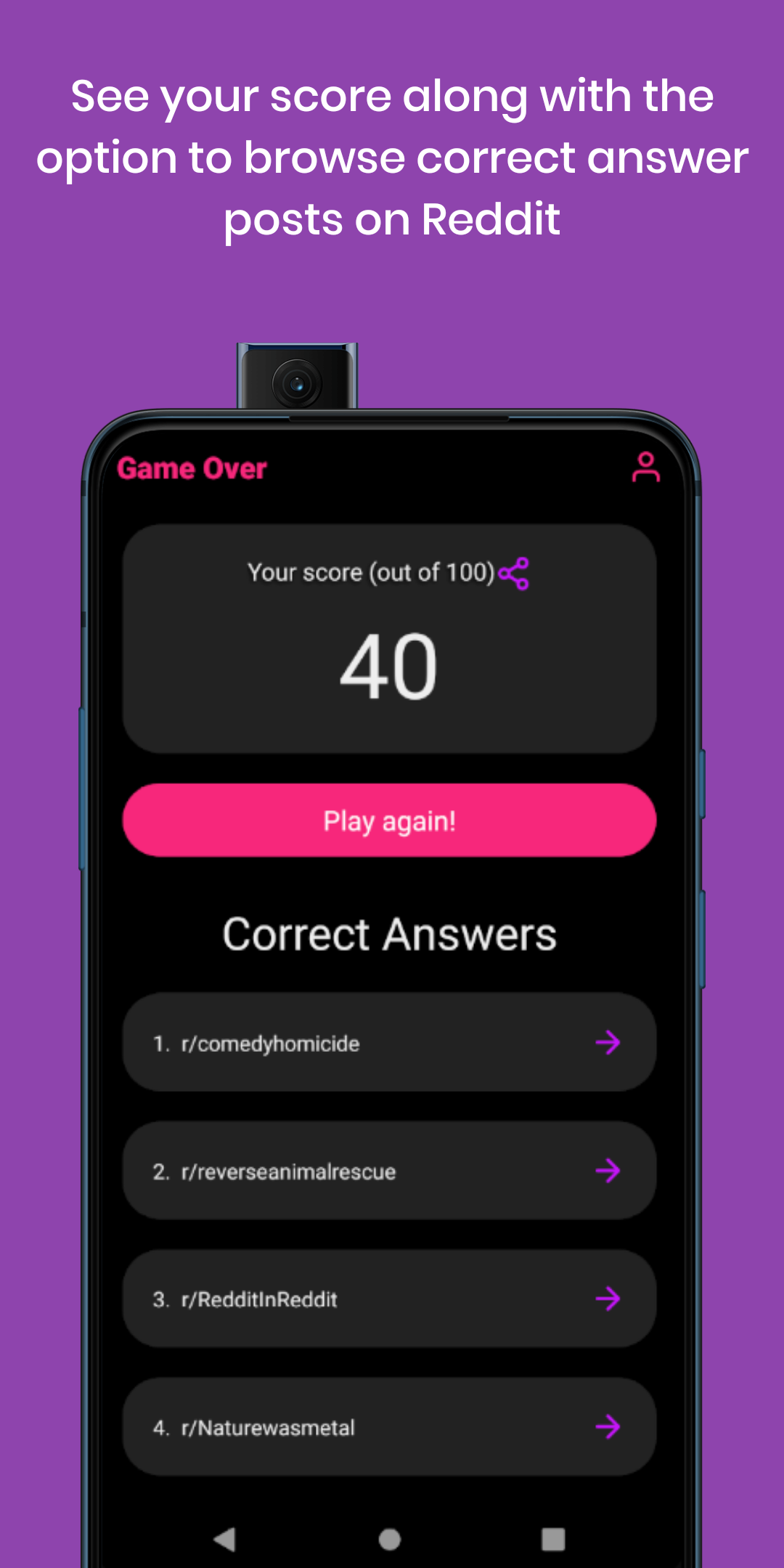 Guess the Subreddit - Reddit Quiz Game gallery image