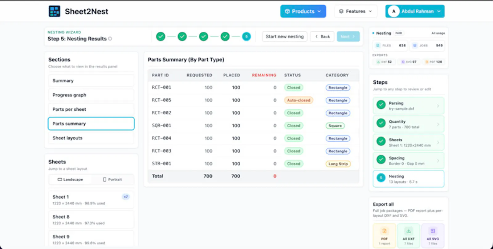 Sheet2Nest screenshot 2