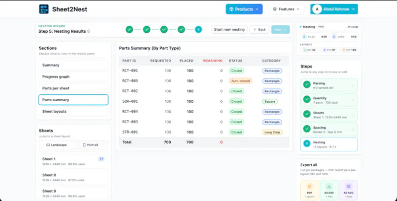 Sheet2Nest screenshot 2