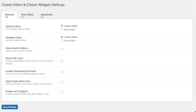 Classic Editor and Classic Widgets gallery image