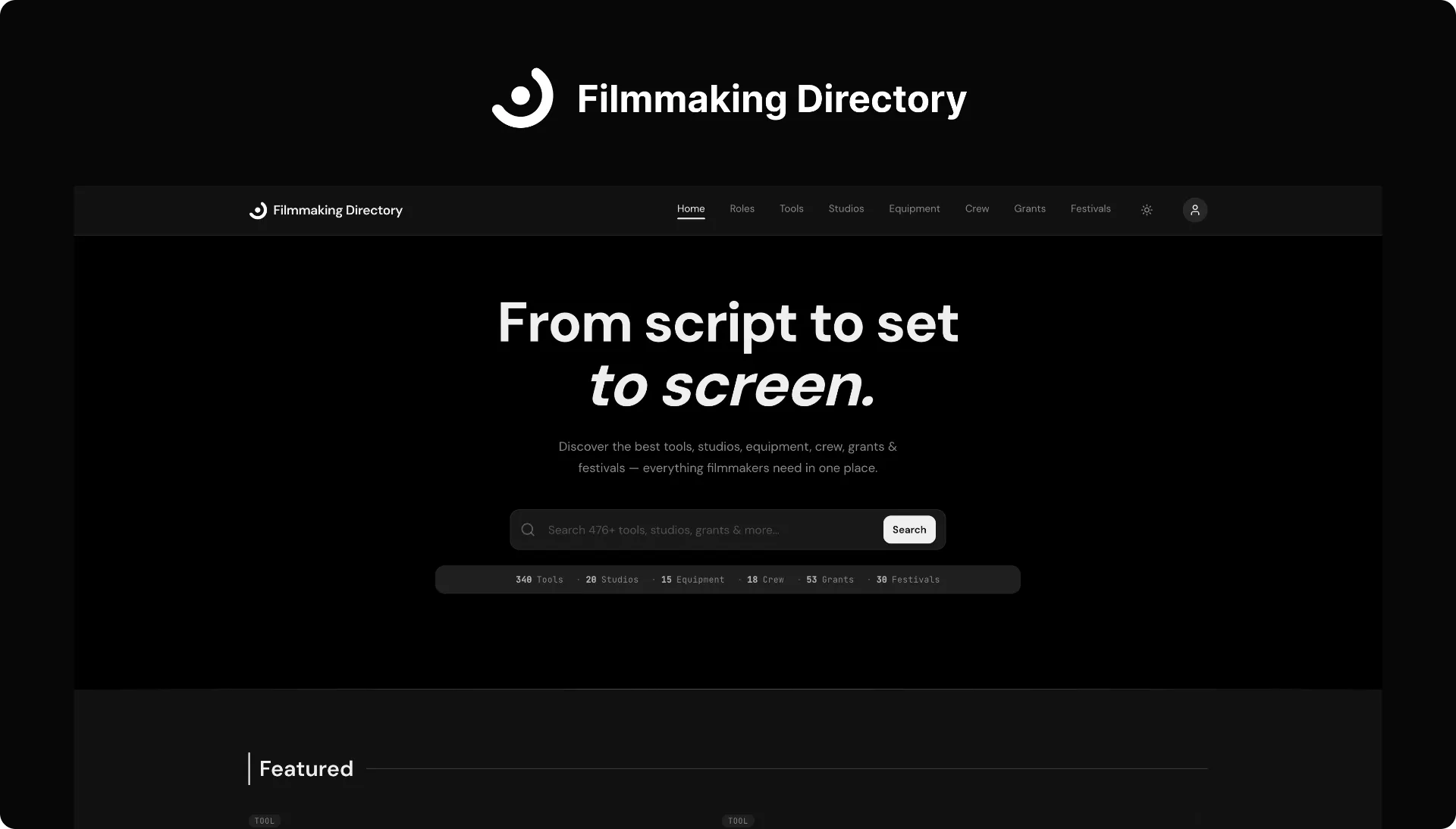 Filmmaking Directory のプロダクトバナー