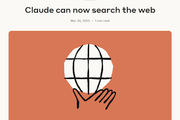Screenshot of Claude Web Search