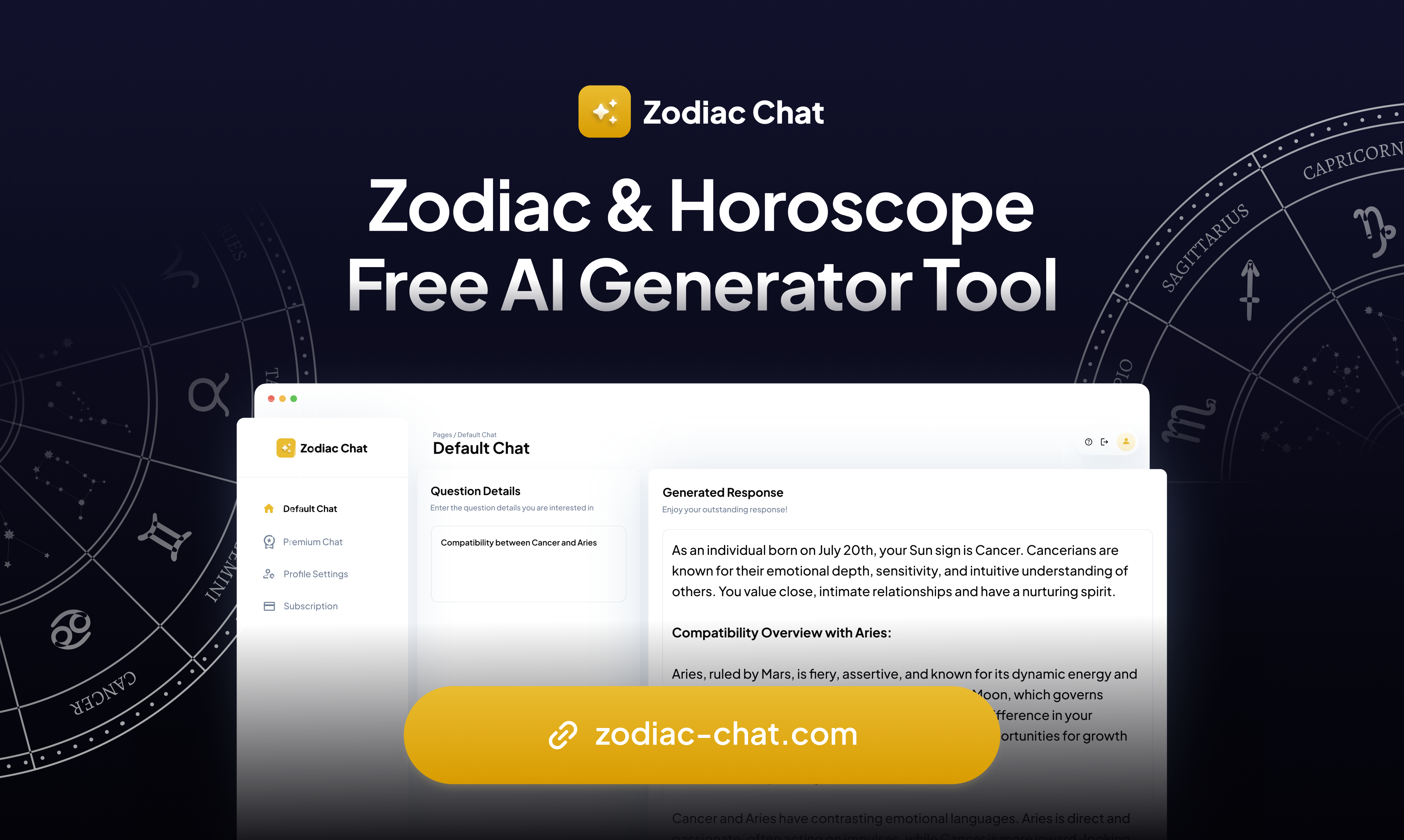 startuptile Zodiac Chat AI-Free zodiac & horoscope AI chat generator