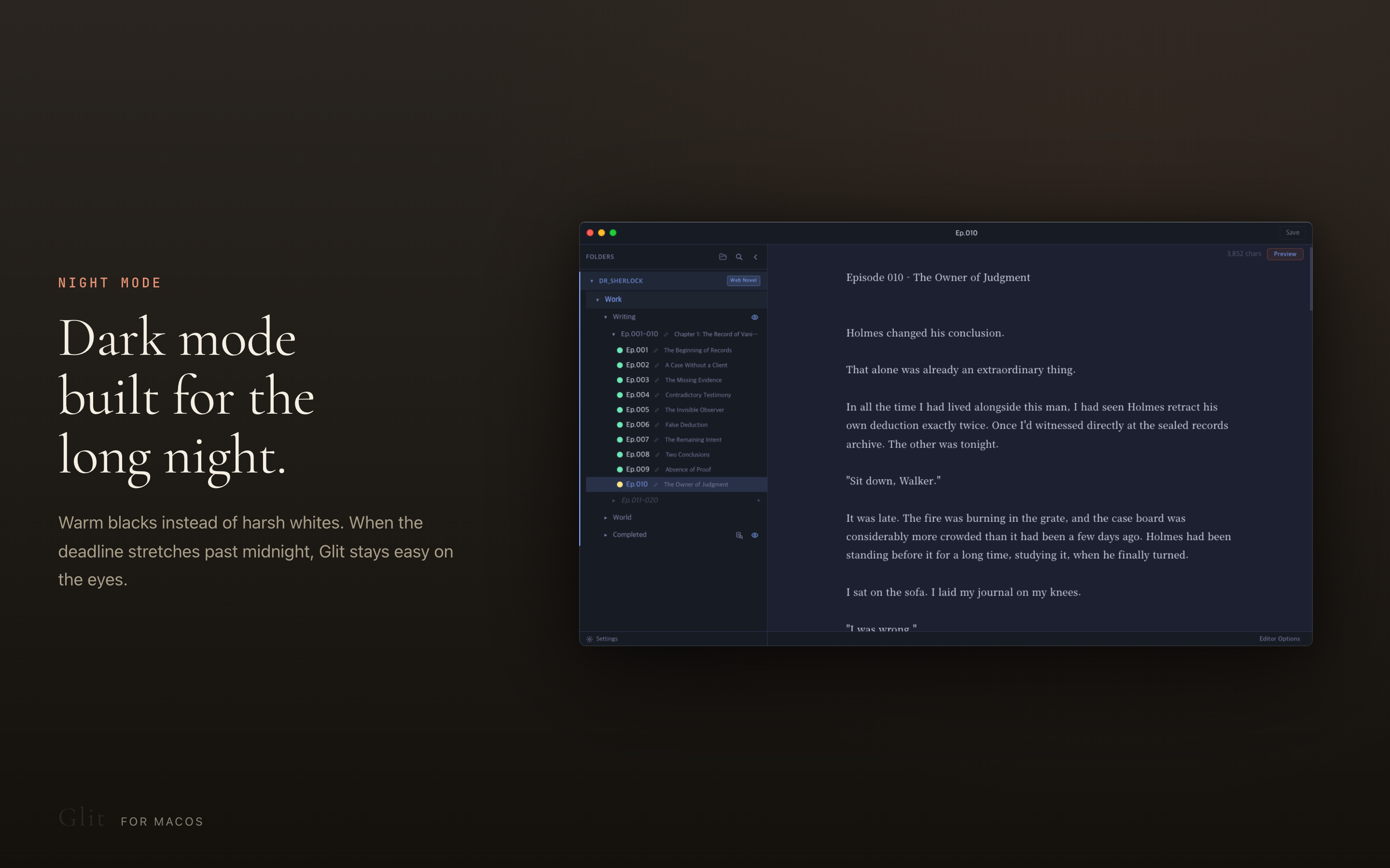 Glit – Web Novel Writing Editor gallery image