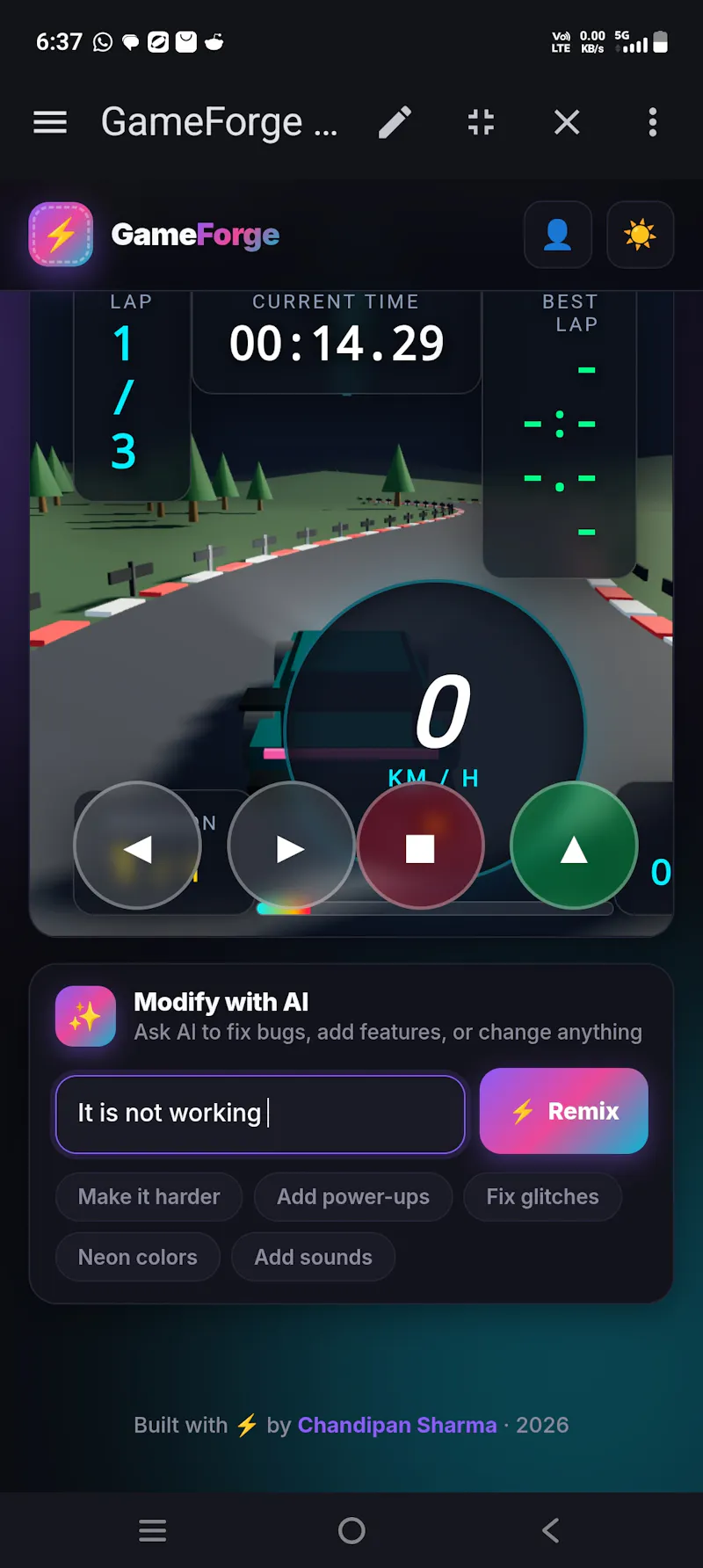 GameForge — Describe. Play. Create. screenshot 6