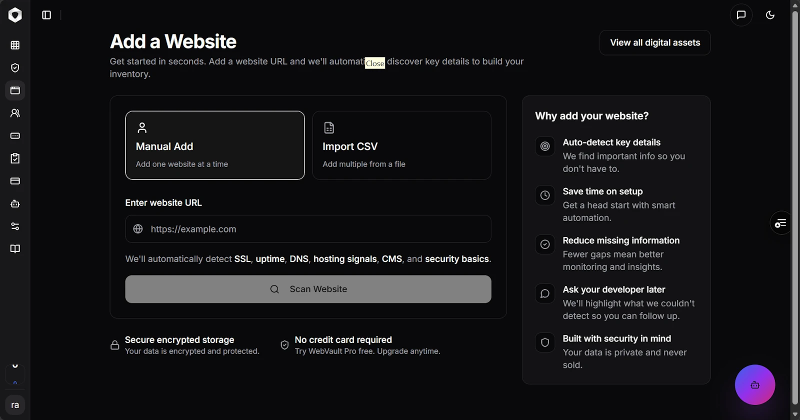 WebVault Pro screenshot 1
