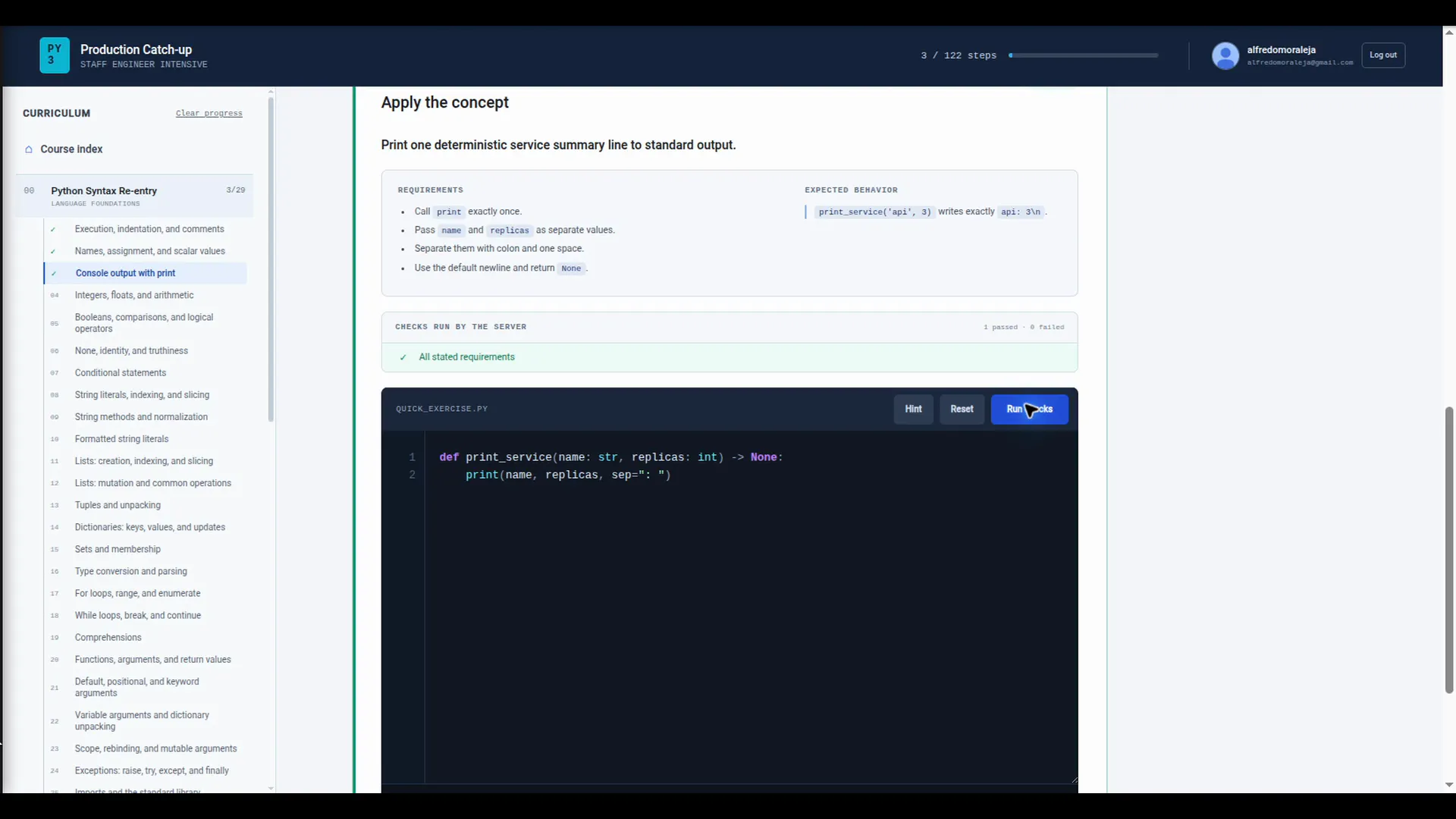 Python Production Catch-up gallery image