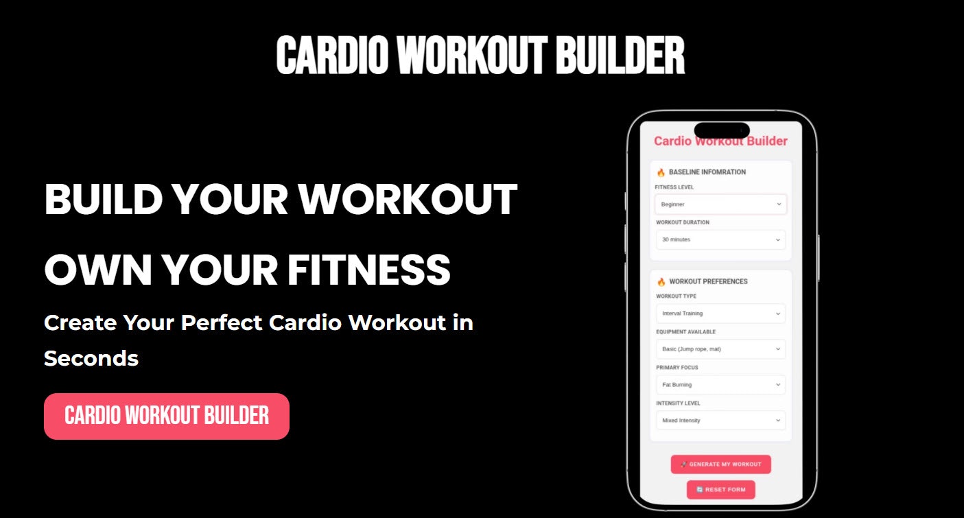 Pedal My Way Cardio Workout Builder