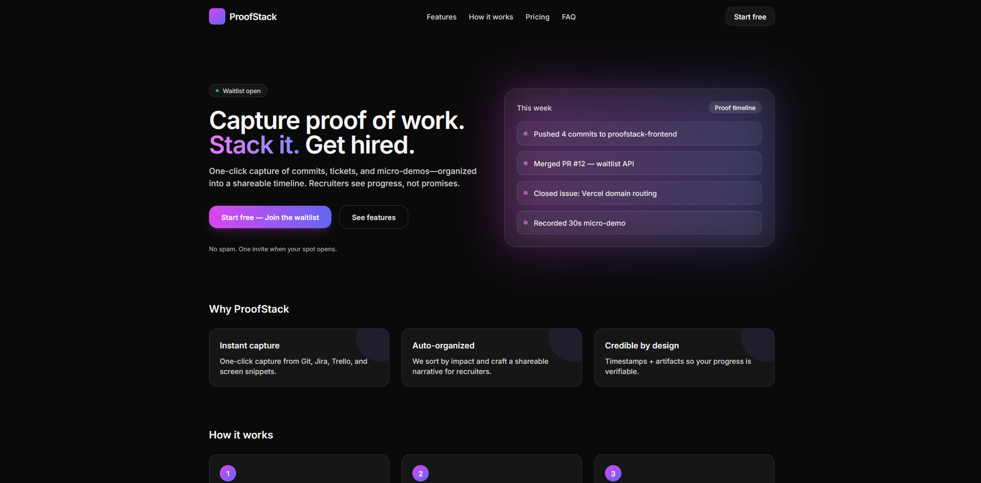 ProofStack - Main product screenshot demonstrating key features and user interface