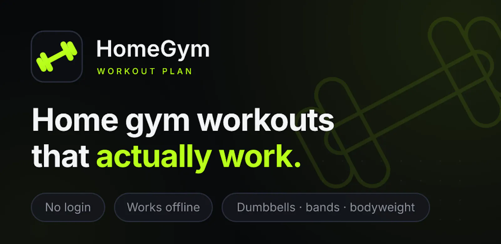 HomeGym: Home Workout Plan screenshot 1