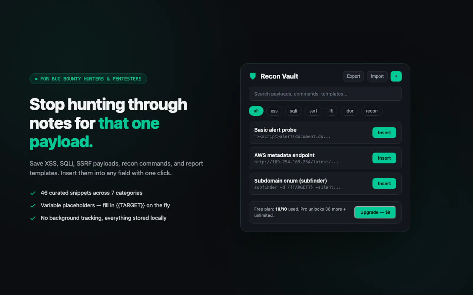 Recon Vault screenshot 1