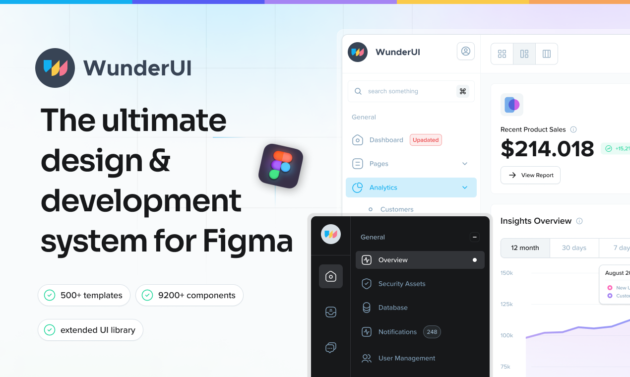 Wunderui -Figma Design System - WUNDERUI- Figma 워크 플로우를 과급하십시오 미디어 1