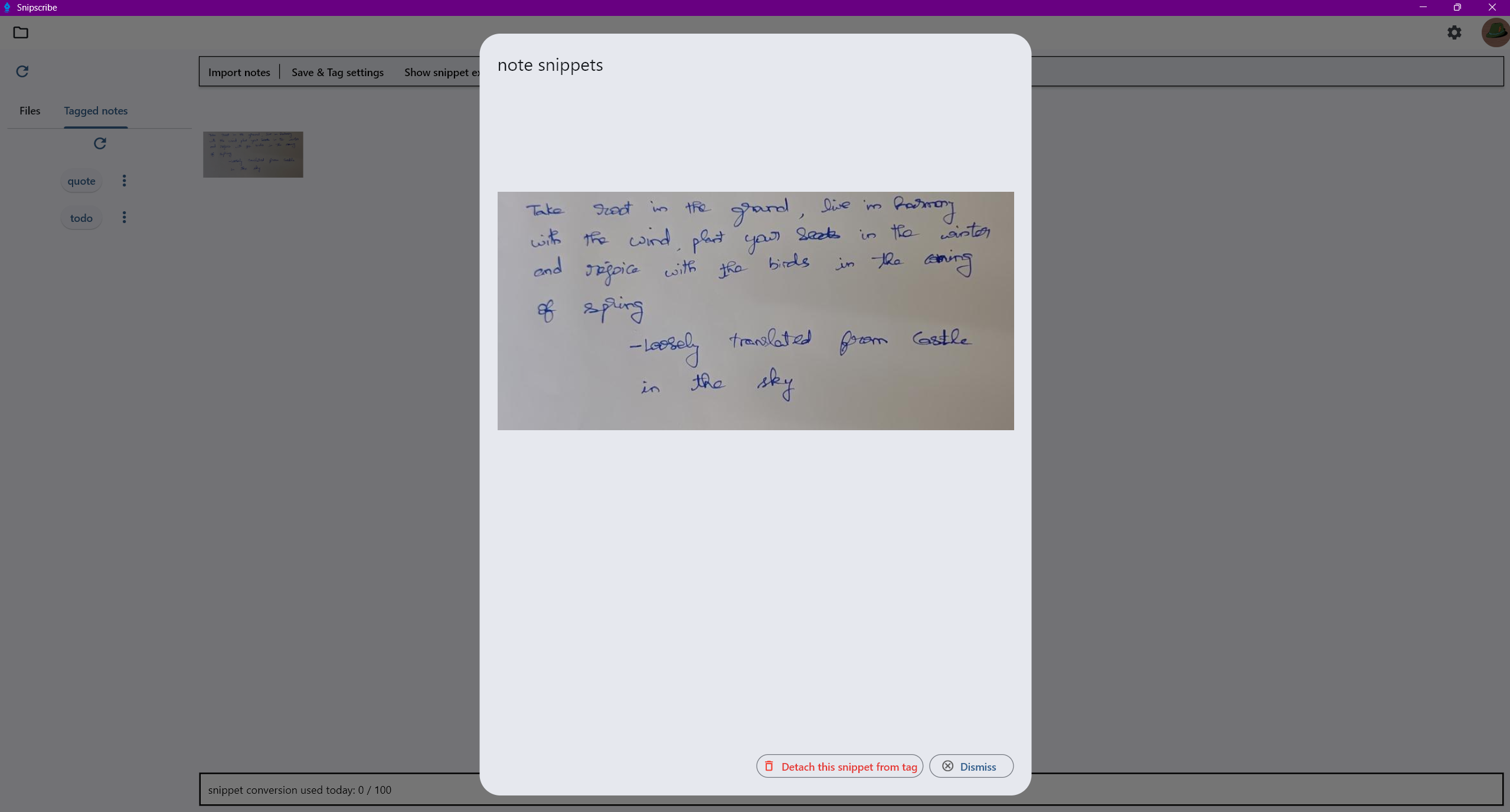 Snipscribe gallery image