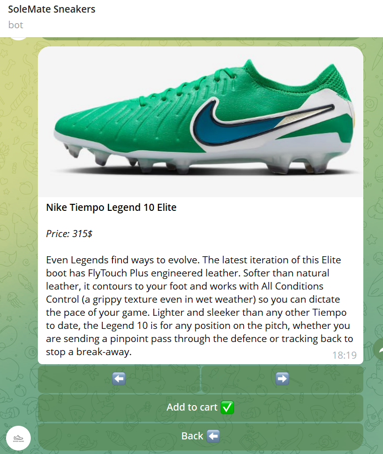 Telegram Shop - Connect @solematesneakersbot media 5
