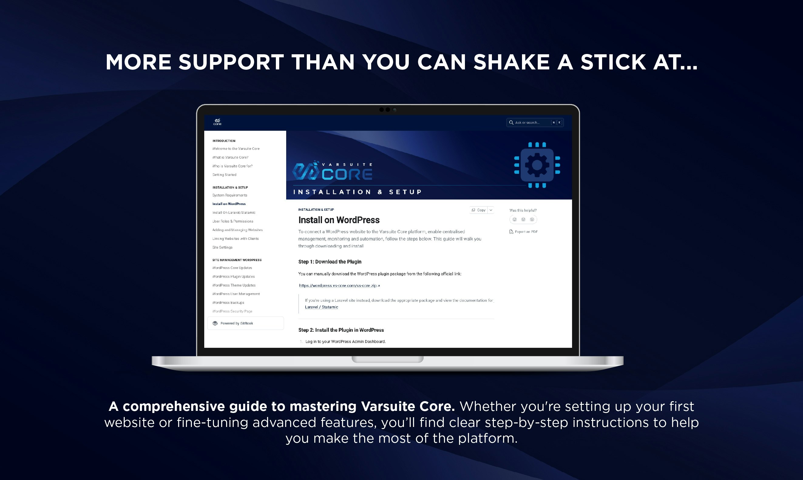 Varsuite Core-一个仪表板，所有站点 - 您的Laravel和WordPress站点的多合一指挥中心媒体5